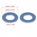 X Autohaux 20pcs M12 Blue Oil Drain Plug Gaskets Replacement For Toyota 90430-12031