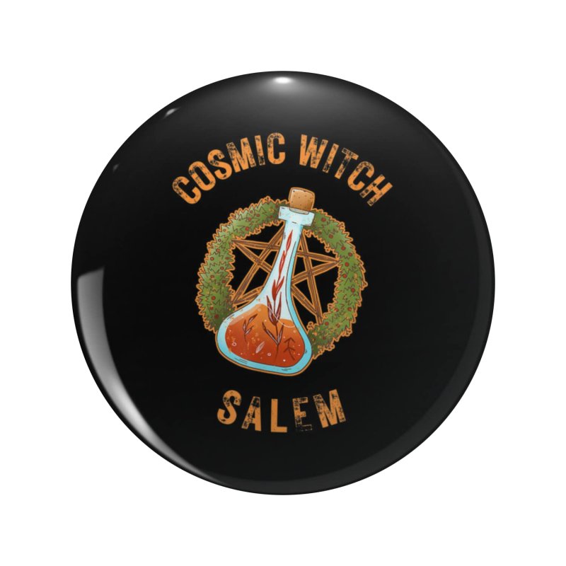 Cosmic Witch Salem Apothecary Potion Autumn Halloween Keychain Double Sided Stainless Steel 3d Resin Design Round 1 25 In