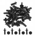 Uxcell 30 Pcs 8mm Hole Black Door Fender Push Plastic Rivets Retainer Clips For Car