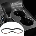 G-plus Gear Shift Cup Holder Cover Bezel Trim Compatible With Jeep Grand Cherokee 2011-2021 Black Carbon Fiber Abs