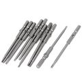 80mm Long 5mm Shank 2mm Triangle Head Magnetic Screwdriver Bits 10 Pcs