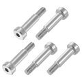 12pcs 304 Stainless Steel Shoulder Bolt 6mm Dia 16mm Length M5 Thread Hex Socket Bolts For Textile Hydraulic Injection Molding 