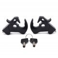 Httmt- Detachable Locking Latch Kit Compatible With Touring Sissy Bar Luggage Rack 1984-2020 P N Mt502-003-rls01-bk
