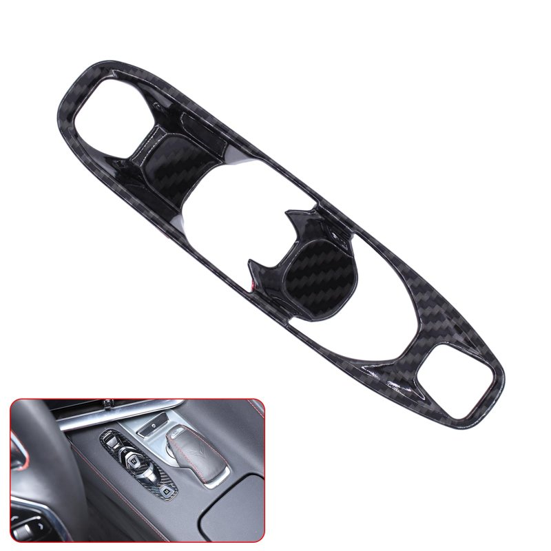 Xtremeamazing Carbon Fiber Console Gear Shift Control Cover For Corvette C8 2020-2023