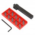 Lathe Turning Tool Insert Holder Bit Set Mgehr1212-3 Cut Off Grooving Parting 10pcs Mgmn300 Indexable Carbide Inserts Blades