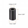 Uxcell Nylon Round Spacer Washer 3 2mm Id 7mm Od 9mm Height For M3 Screws Black 100pcs
