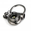 Gkmow Pack-1 Car Polished Turbo Keychain Ring Rotating Diy Small Toys For Key Decoration Black 