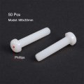 Uxcell M6x30mm Threaded Nylon Phillips Cross Pan Head Machine Screws Bolts White 50pcs