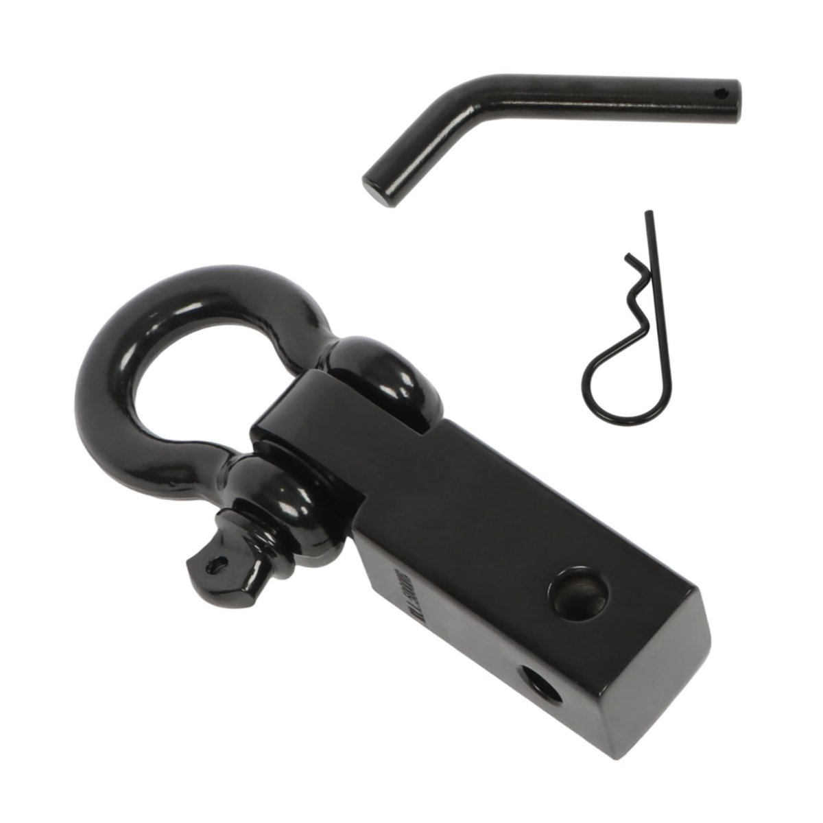 3 4 In D Ring Shackle Tow Hook With 2 Hitch Receiver And 5 8 Pin 45000 Lbs Capacity Powder Coated Black Replacement For Trucks