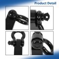 3 4 In D Ring Shackle Tow Hook With 2 Hitch Receiver And 5 8 Pin 45000 Lbs Capacity Powder Coated Black Replacement For Trucks