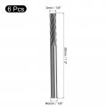 Uxcell Tungsten Carbide Rotary Files 1 8 Shank Single Cut Top Flat Cylinder Shape Burrs Tool 3mm Dia For Die Grinder Drill Bit