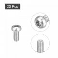 Uxcell M3x6mm Torx Security Machine Screws 20pcs 316 Stainless Steel Pan Head Tamper Proof Screw Fasteners Bolts