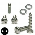 Stainless Steel License Plate Screws Tamper Proof Kit Spanner Pan Head Sheet Metal 