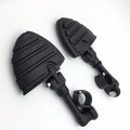 Xkh Group Motorcycle Black Long Angled Adjustable Peg Mounting Kit U Shape Footrest Foot Pegs For V-star Roadstar Suzuki