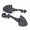 Xkh Group Motorcycle Black Long Angled Adjustable Peg Mounting Kit U Shape Footrest Foot Pegs For V-star Roadstar Suzuki
