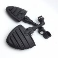 Xkh Group Motorcycle Black Long Angled Adjustable Peg Mounting Kit U Shape Footrest Foot Pegs For V-star Roadstar Suzuki