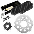 Caltric Black O-ring Drive Chain Sprockets Kit Compatible With Honda Cb1000f Sc30 1993-1998