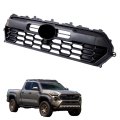 Front Bumper Grille With Camera Hole Upper Black Honeycomb Style Replacement For Tacoma 2024-2025 
