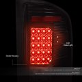 Driver And Passenger Side Black Housing Smoke Lens Full 20-led Tail Lights Bundle With High Mount Center Stop Third Brake Lamp