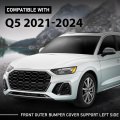 Front Left Outer Bumper Cover Support For Audi Q5 2021 2022 2023 2024 Driver Side Part Number 80a807277d Black Polypropylene Pp
