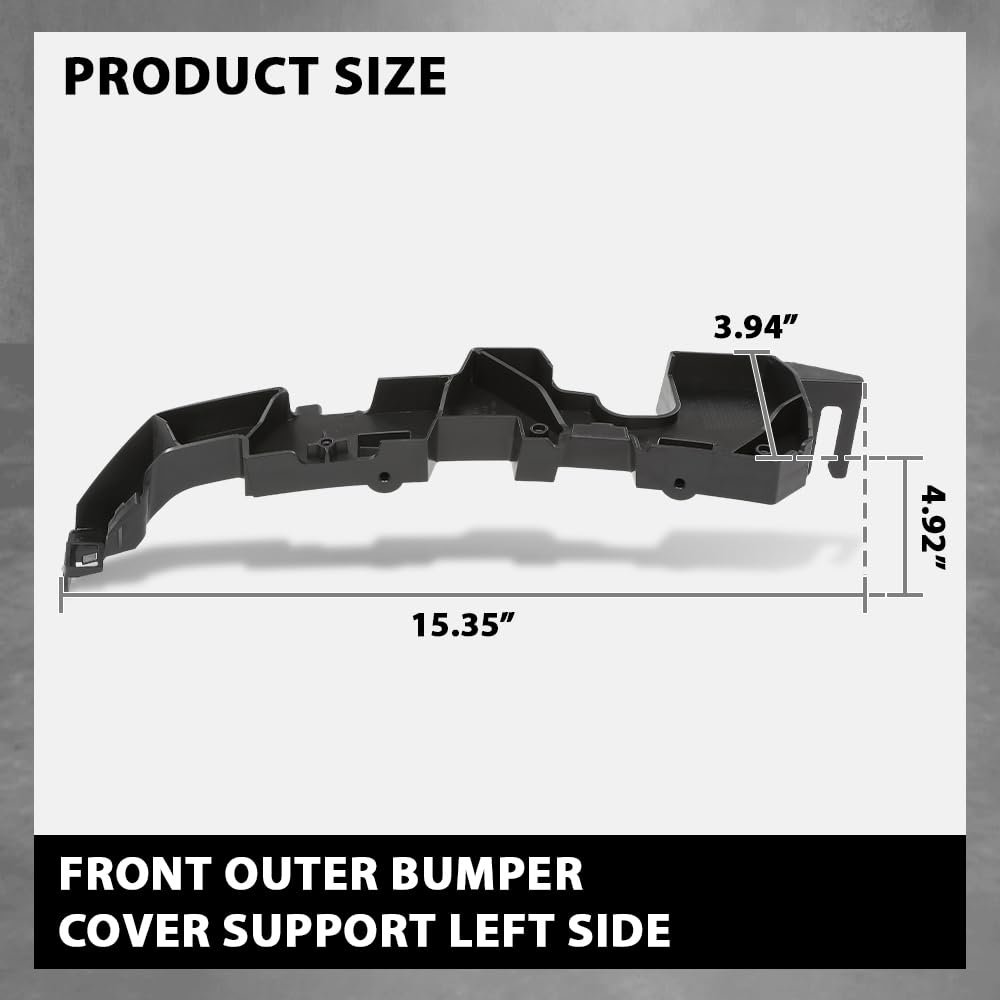 Front Left Outer Bumper Cover Support For Audi Q5 2021 2022 2023 2024 Driver Side Part Number 80a807277d Black Polypropylene Pp