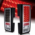 Eparts Black Housing Clear Lens Led Rear Tail Brake Stop Light Lamps Assembly Pair For 2003-2009 Hummer H2 
