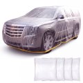 Disposable Waterproof Clear Full Exterior Car Covers For Sedan 4 Pack Plastic Weather Protection With Elastic Band 24 61 X 15 