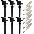 6 Ignition Coils With Iridium Spark Plugs Fits Dg513 Dg500 Fd502 Ford Mazda Mercury 500 Freestyle For Mariner Taurus Escape