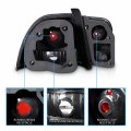 Amerilite Taillights Black For Honda Accord Passenger And Driver Side