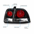Amerilite Taillights Black For Honda Accord Passenger And Driver Side