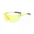 Radnor Classic Plus Series Safety Glasses With Amber Frame And Polycarbonate Hard Coat Anti-fog Lens 