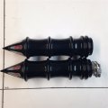Smt-billet Rubber 7 8 Spike Handlebar Grips Compatible With Honda Suzuki Kawasaki Yamaha Bike Chromed B00xm7j8y2