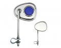 Lowrider Two V Mirror Chrome Blue Reflectors Set Of Bike Mirrors Pair Bicycle 2 