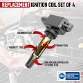 Ignition Coil Pack Set Of 4 By Aa For Mazda Vehicles L4 2 0l 5l Engine 2012-2020 3 6 Cx-3 Cx-5 Cx-9 Mx-5 Miata Replaces Uf656