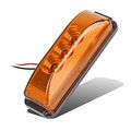 Partsam 2pcs 3 Leds Truck Trailer Front Rear Led Side Marker Lights Indicator Lamp Sealed Waterproof Surface Mounted