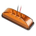 Partsam 2pcs 3 Leds Truck Trailer Front Rear Led Side Marker Lights Indicator Lamp Sealed Waterproof Surface Mounted
