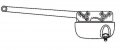 Ellipse Style Left Hand White 9-1 2 Sill Mounted Single Arm Operators 