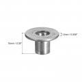 Uxcell M6 T-nuts 24pcs Carbon Steel Tee Nuts Round Base Weld 10mm Height Through Hole Flange Insert Female Thread Plate