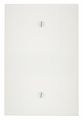 Leviton 88114 1-gang No Device Blank Wallplate Oversized Thermoset Box Mount White 