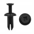 A16122800ux0580 5mm X 9mm 11mm Black Car Plastic Push In Rivet Fastener Bumper Clip 50 Piece 