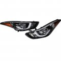 Headlight Replacement For 2014 2015 2016 Hyundai Elantra Halogen Headlamp Assembly W O Bulbs Driver Passenger Side Left Right 