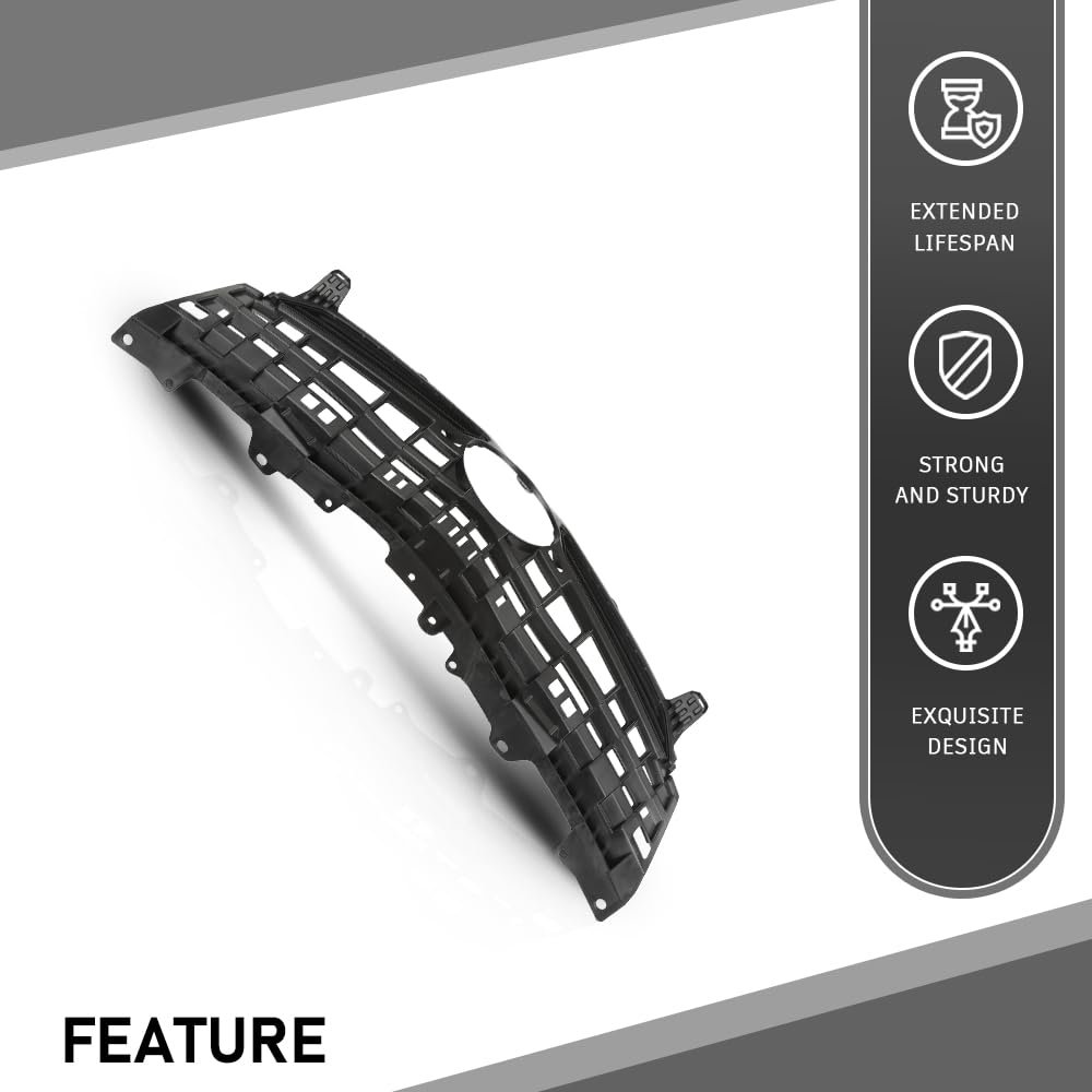 Front Grille For Toyota Prius 2012 2013 2014 2015 Fits Base Five Four Three Two One Persona Series And Plug In Black Upper
