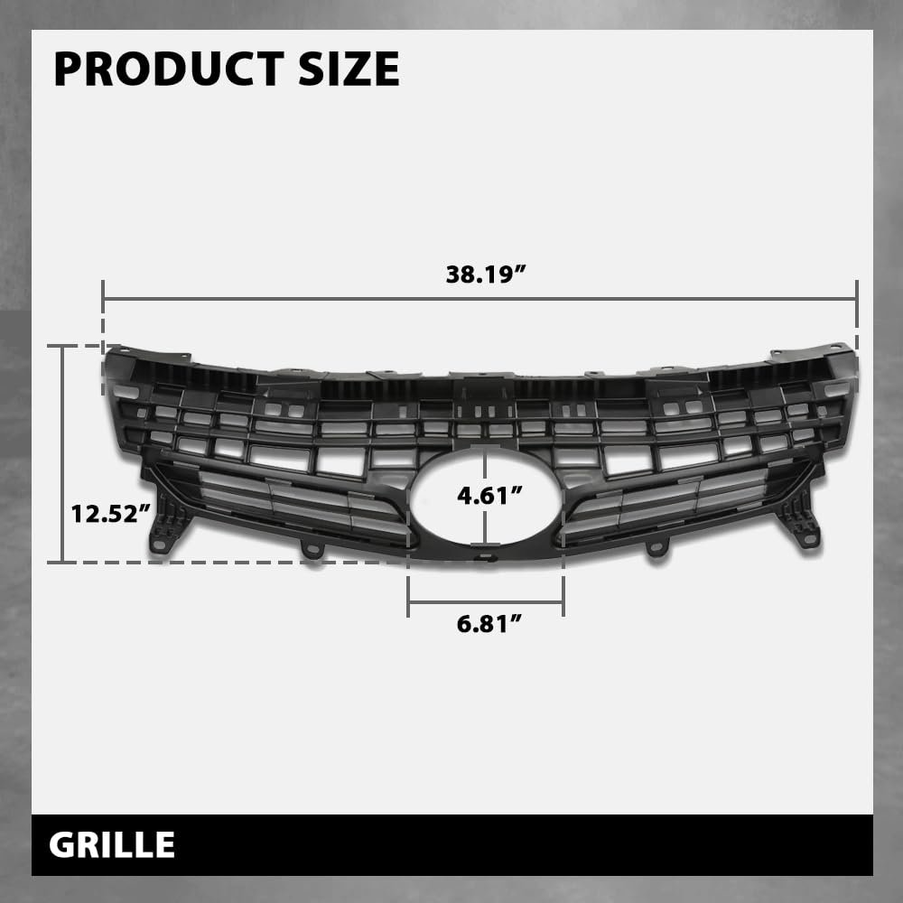 Front Grille For Toyota Prius 2012 2013 2014 2015 Fits Base Five Four Three Two One Persona Series And Plug In Black Upper
