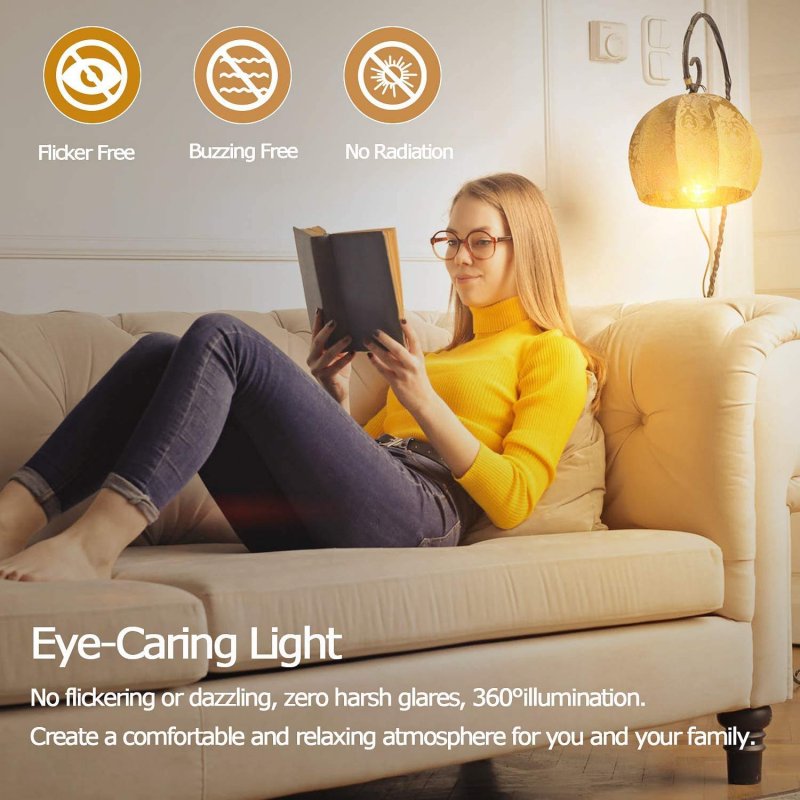T10 Led Bulb Dimmable Frosted Tube Light Bulbs 8w 60 To 75 Watt Equivalent 2700k Warm White E26 Base For Desk Lamp And Bathroom