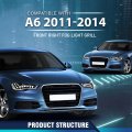 Front Right Fog Light Grille 1 Pc For Audi A6 C7 2011 2012 2013 2014 4g0807682d Black