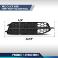 Front Right Fog Light Grille 1 Pc For Audi A6 C7 2011 2012 2013 2014 4g0807682d Black