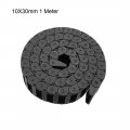 Uxcell Drag Chain Cable Carrier Open Type With End Connectors 10x30mm 1 Meter Plastic For Electrical Cnc Router Machines