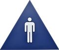 Hillman California Ada Braille Self Adhesive Sign Blue And White Plastic 12 Inches 1-sign Mens Restroom 