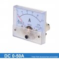 Uxcell Analog Current Panel Meter Dc 0-50a 85c1 Ammeter 64x60x56mm For Circuit Testing Charging Battery Ampere Tester Gauge