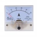 Uxcell Analog Current Panel Meter Dc 0-50a 85c1 Ammeter 64x60x56mm For Circuit Testing Charging Battery Ampere Tester Gauge